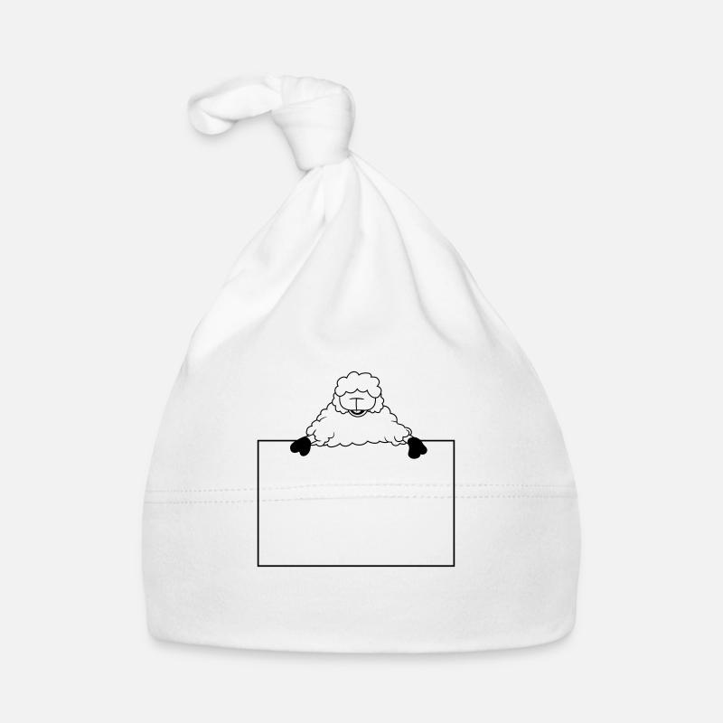 Schild zeigendes Schaf Baby Bio-Mütze