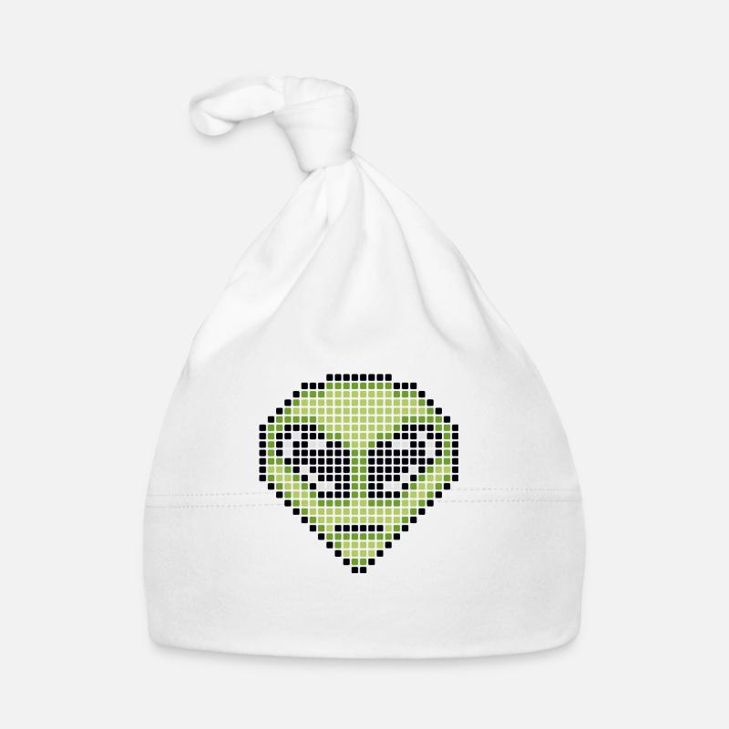 pixel art alien Organic Baby Cap