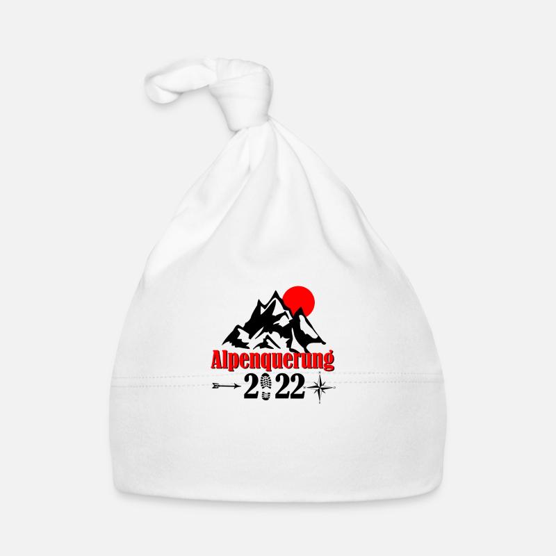alpenquerung 2022 - Baby Bio-Mütze - Weiß