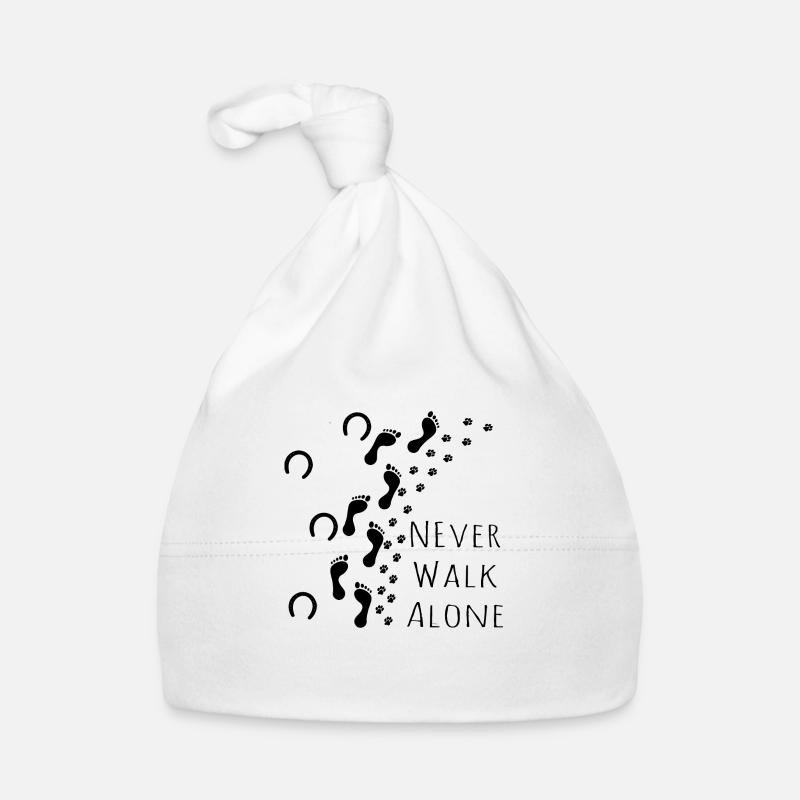 Never Walk Alone Pferd Mensch Hund Baby Bio-Mütze