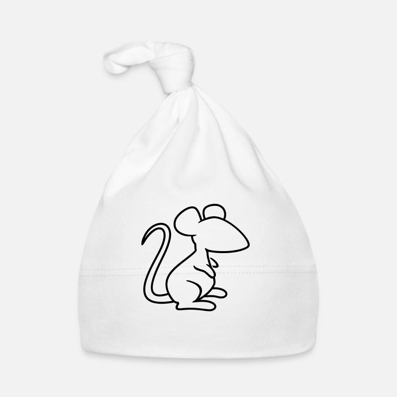 Knuffiges Mäuschen (1c, minimal) Baby Bio-Mütze