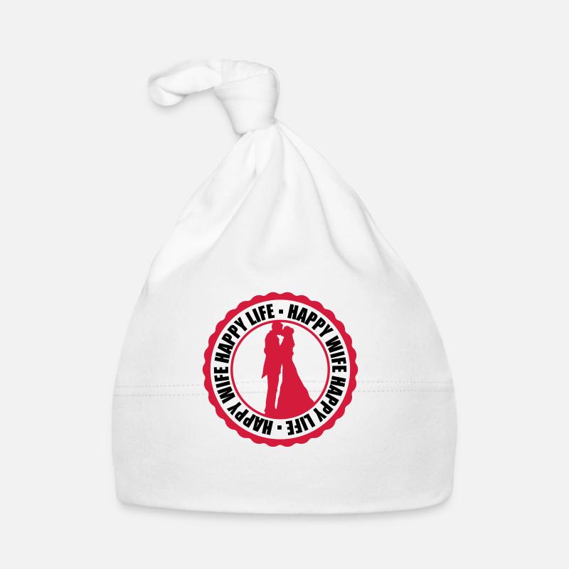 Timbre de mariage rond Bonnet bio Bébé