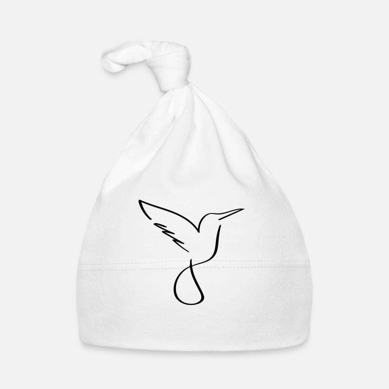 Vogel Line Art - Minimalistisch Baby Bio-Mütze