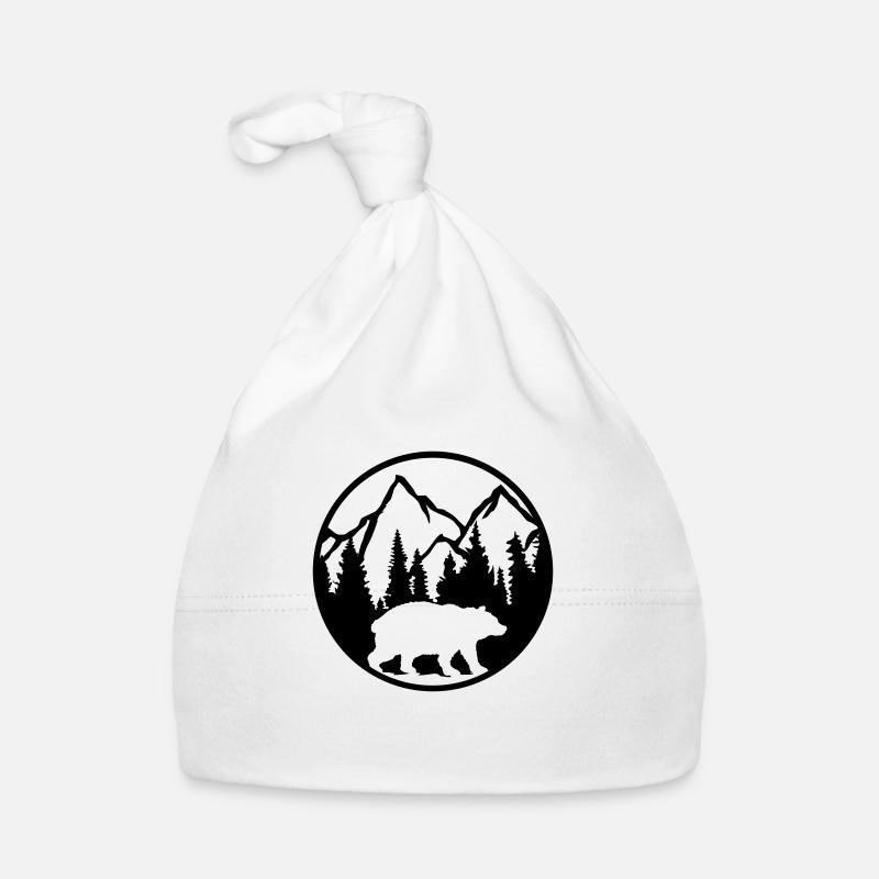 Bär Berge Wald Baby Bio-Mütze