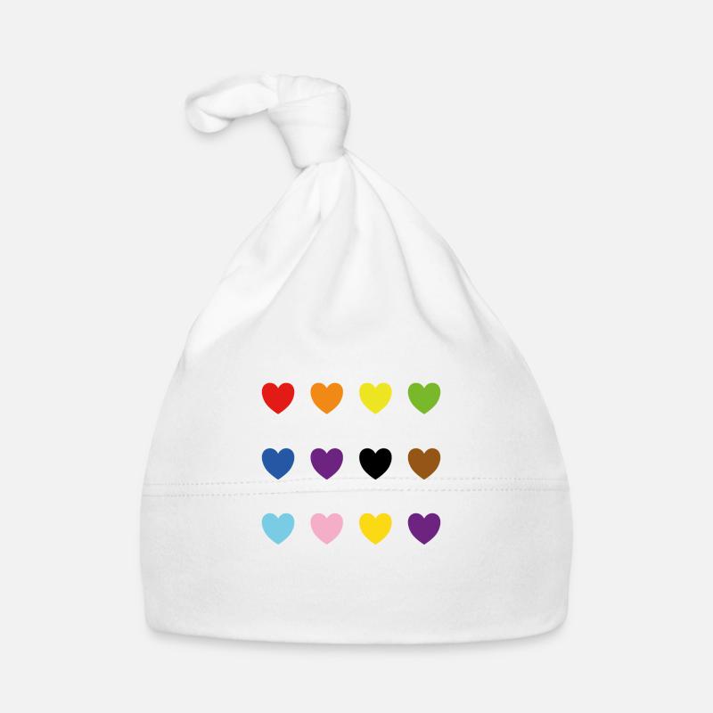 Le progrès de la fierté inclusive intersexuée colore les cœurs Bonnet bio Bébé