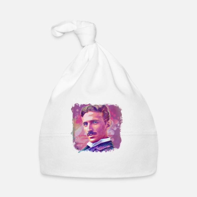 Nikola Tesla - Bonnet bio Bébé - blanc