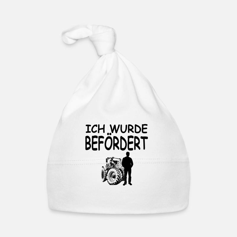 Traktor - Baby Bio-Mütze - Weiß