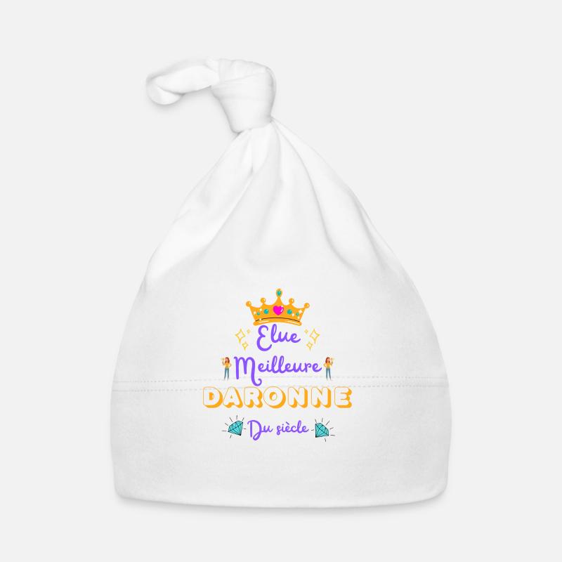 Elue meilleure daronne du siècle - Bonnet bio Bébé - blanc