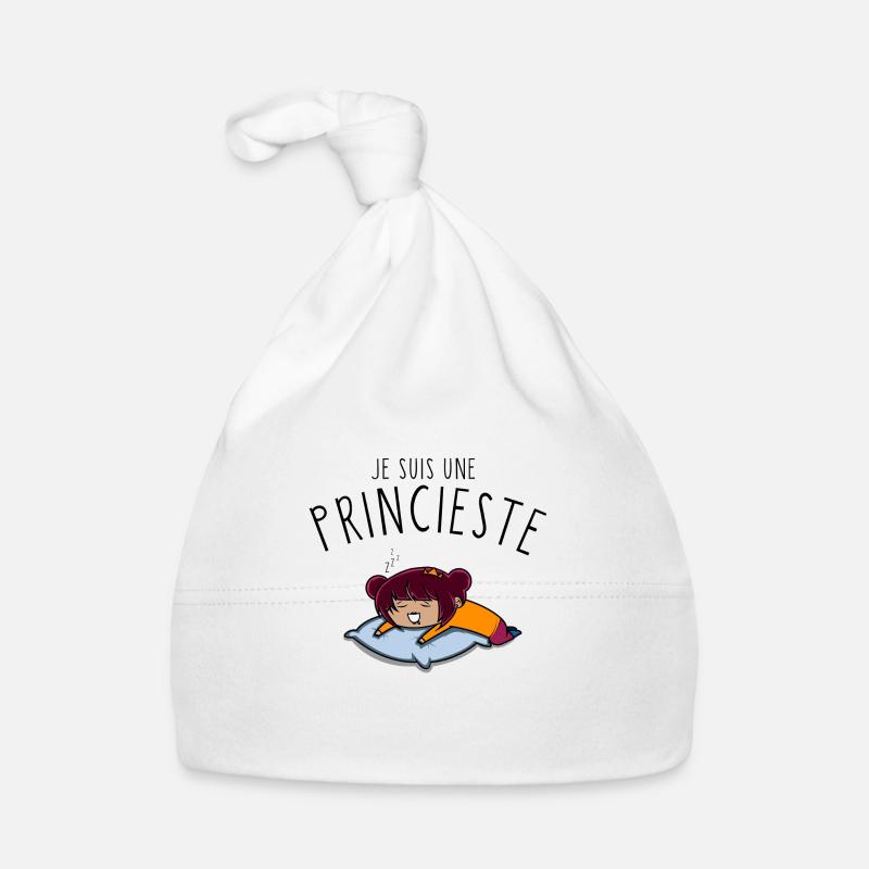 Princieste - Bonnet bio Bébé - blanc