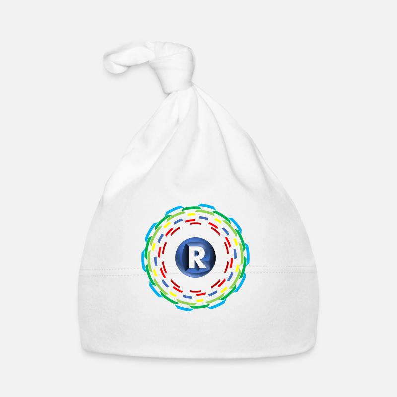 Circles R - Organic Baby Cap - white