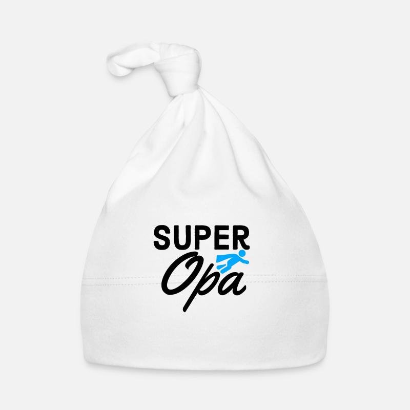 Super Opa Text mit Figur flieger Baby Bio-Mütze