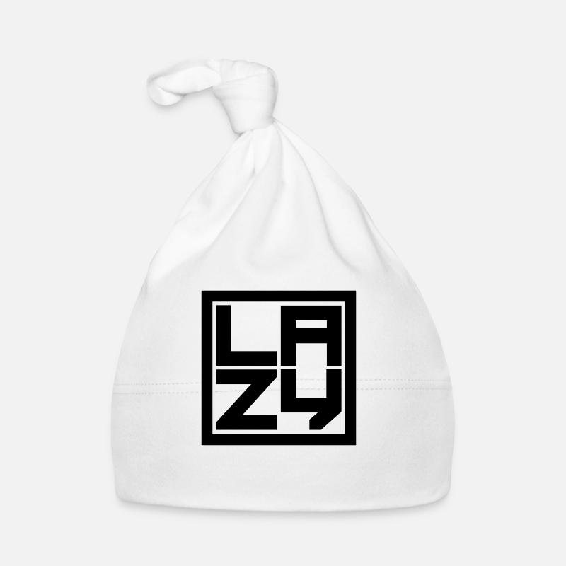 Schild Lazy Viereck Baby Bio-Mütze