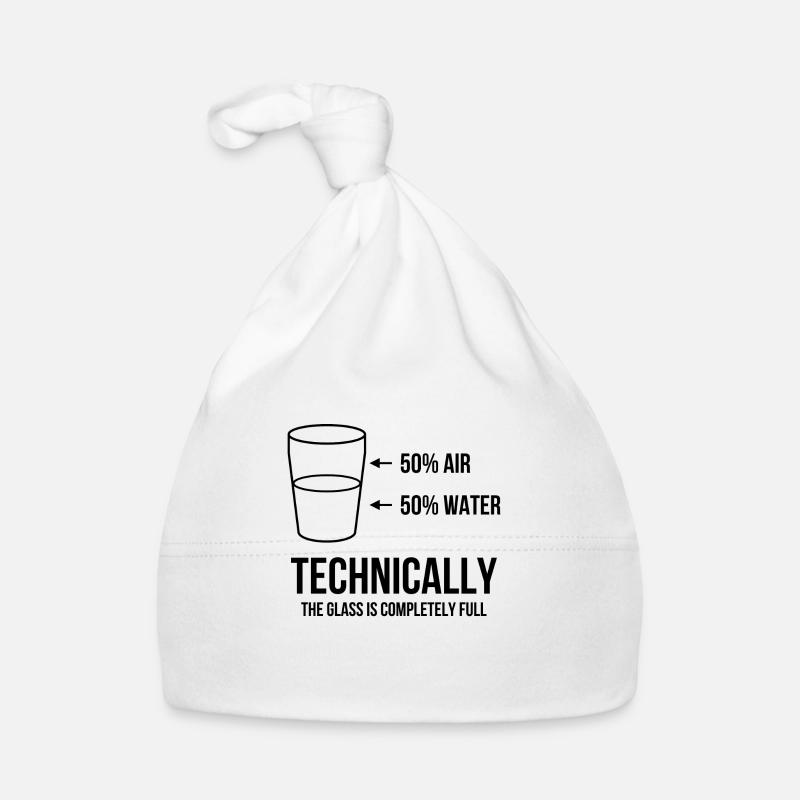 Technically the glass is completely full Baby Bio-Mütze