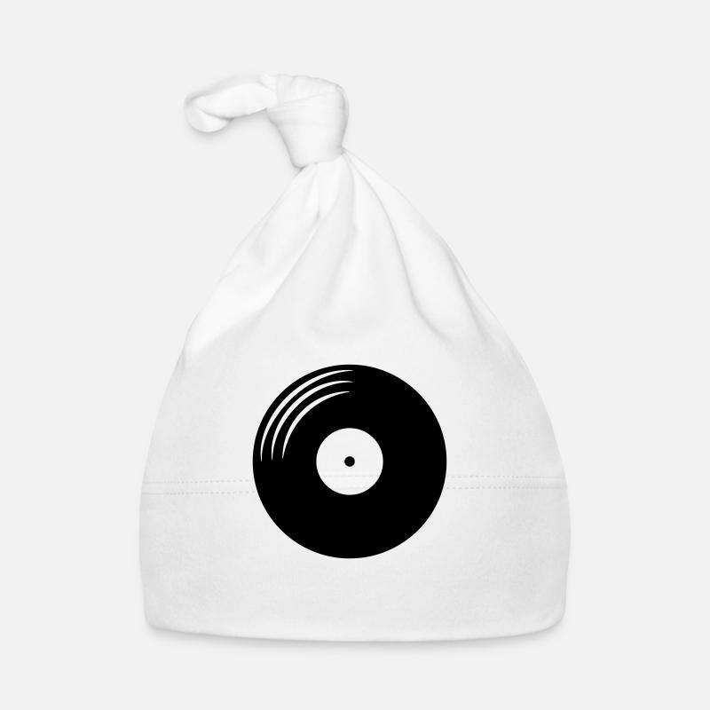 Schallplatte Vinyl rund Baby Bio-Mütze