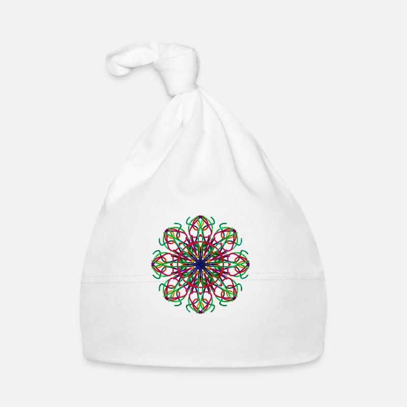 Geometrische Blume Baby Bio-Mütze