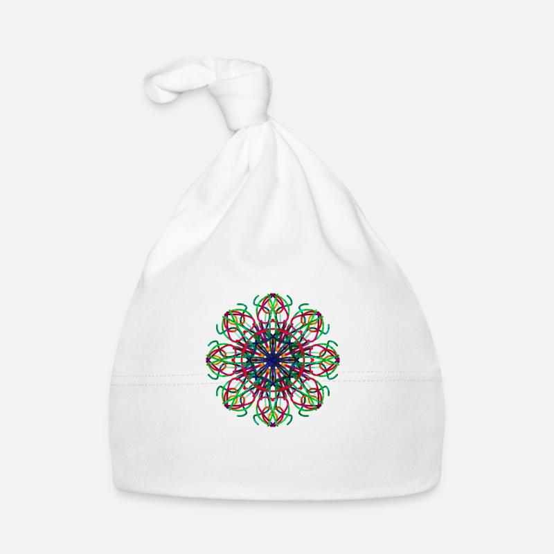 Geometric flower Organic Baby Cap