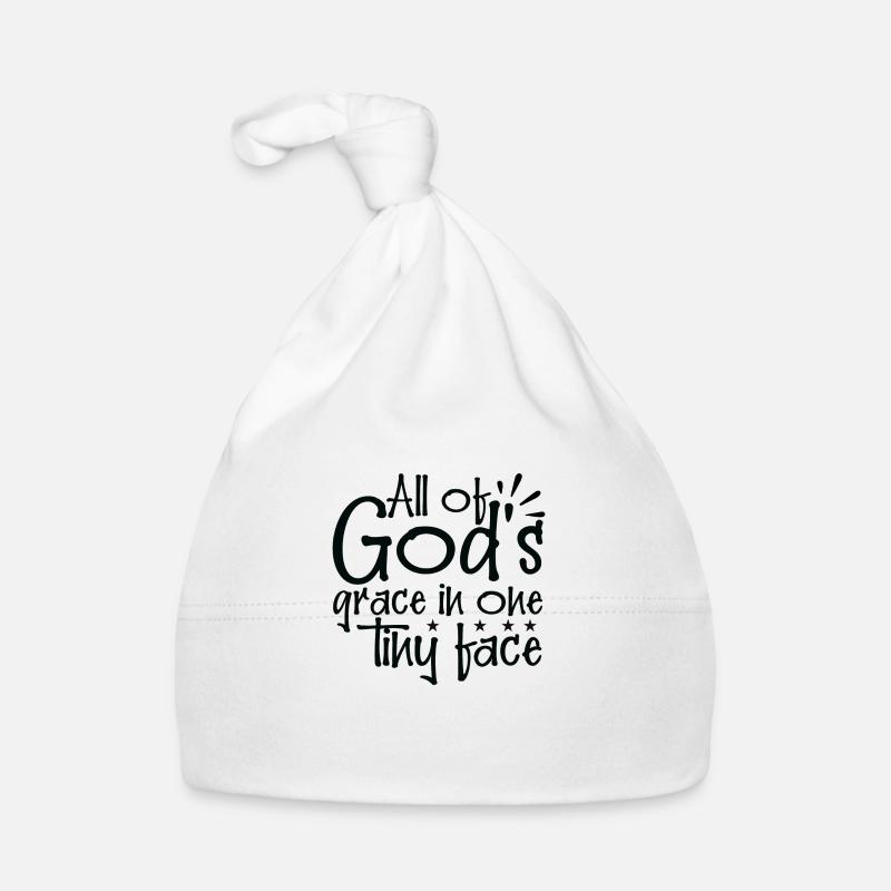 All of Gods grace in one tiny face Baby Bio-Mütze