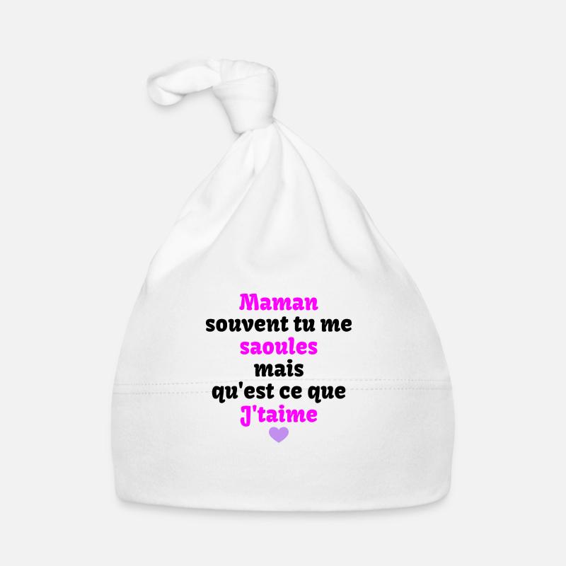 j't'aime Maman Bonnet bio Bébé