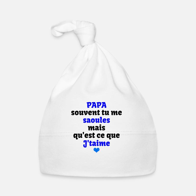 j't'aime papa Bonnet bio Bébé