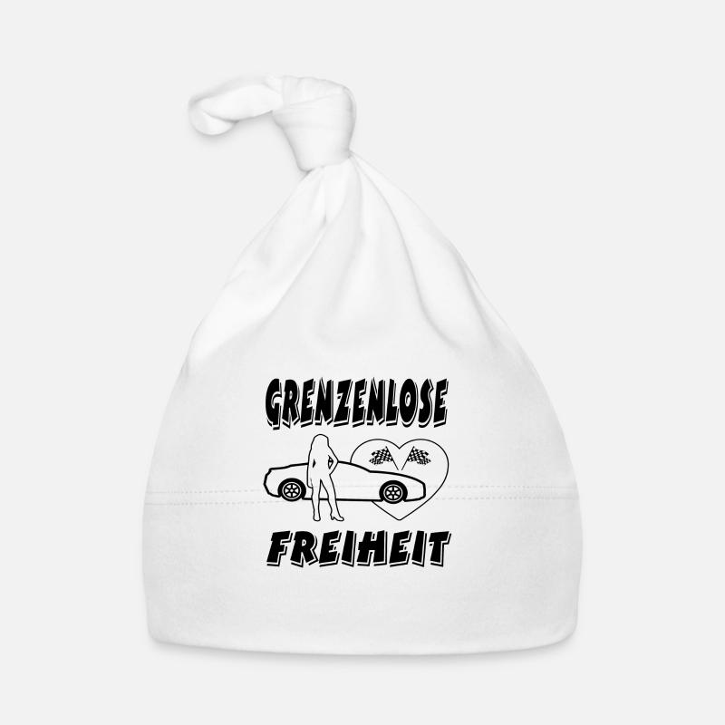 Auto - Baby Bio-Mütze - Weiß