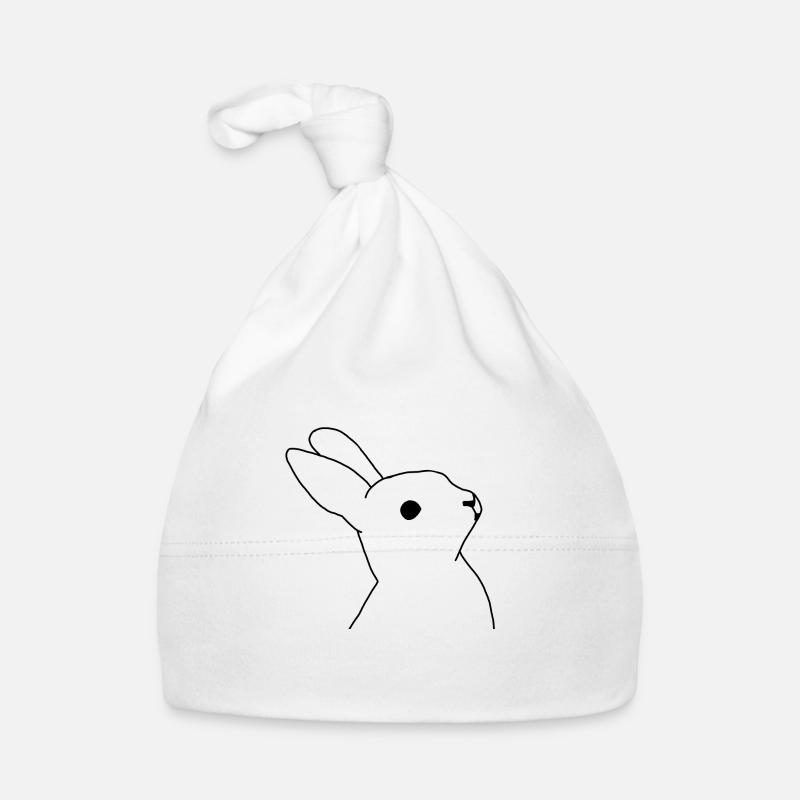 Rabbit - Organic Baby Cap - white