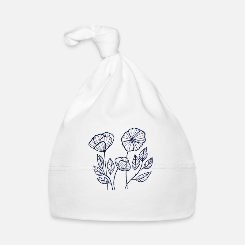 Blaue Mohnblumen Baby Bio-Mütze