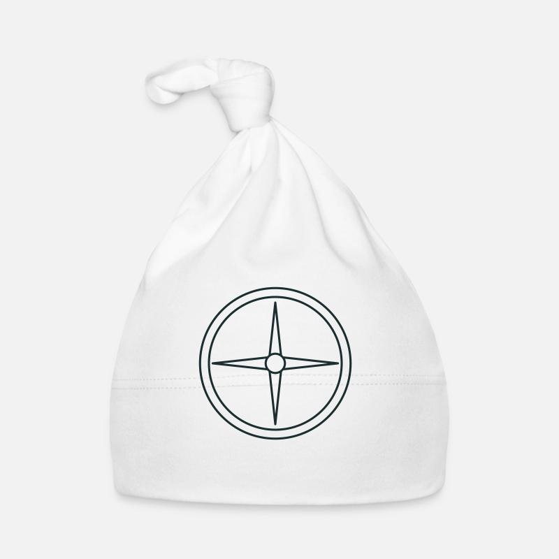 Compass rose with points Organic Baby Cap