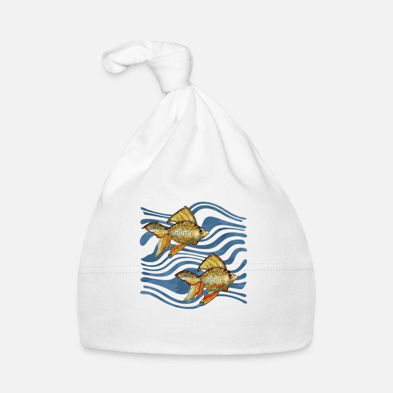 Fishes Organic Baby Cap