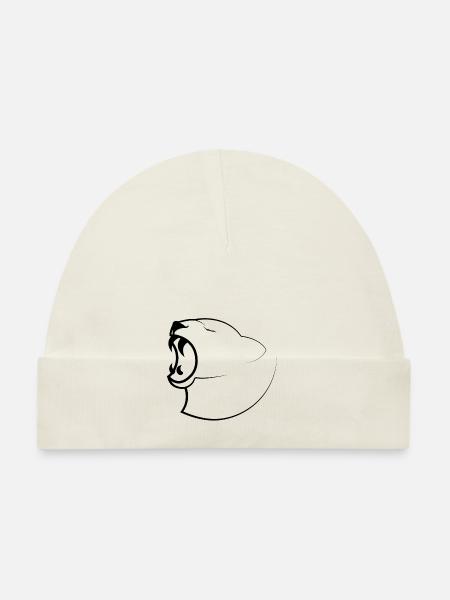 Lioness - Organic Baby Cap - white - Front