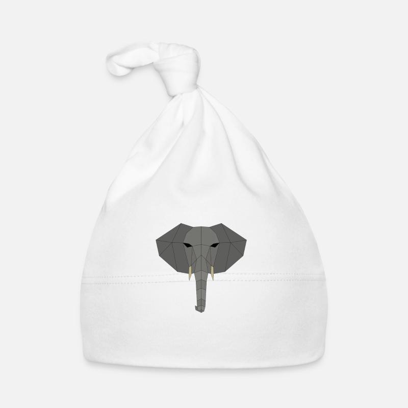 Elephant geometric Organic Baby Cap