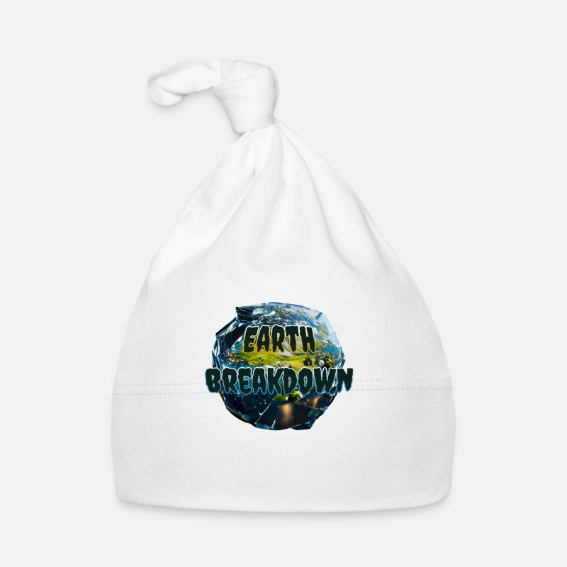 Earth Breakdown - Organic Baby Cap - white