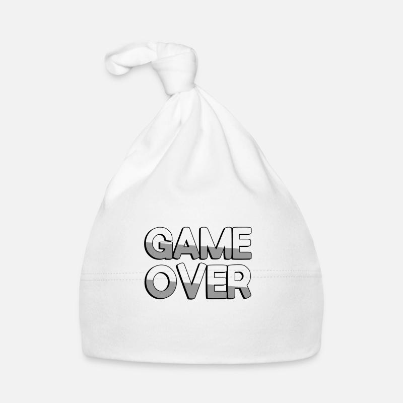 GAME OVER - Jeux vidéo - Bonnet bio Bébé - blanc