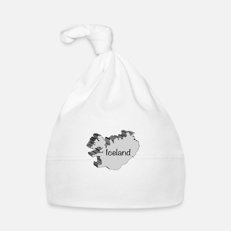 Carte 3D de l’Islande Bonnet bio Bébé