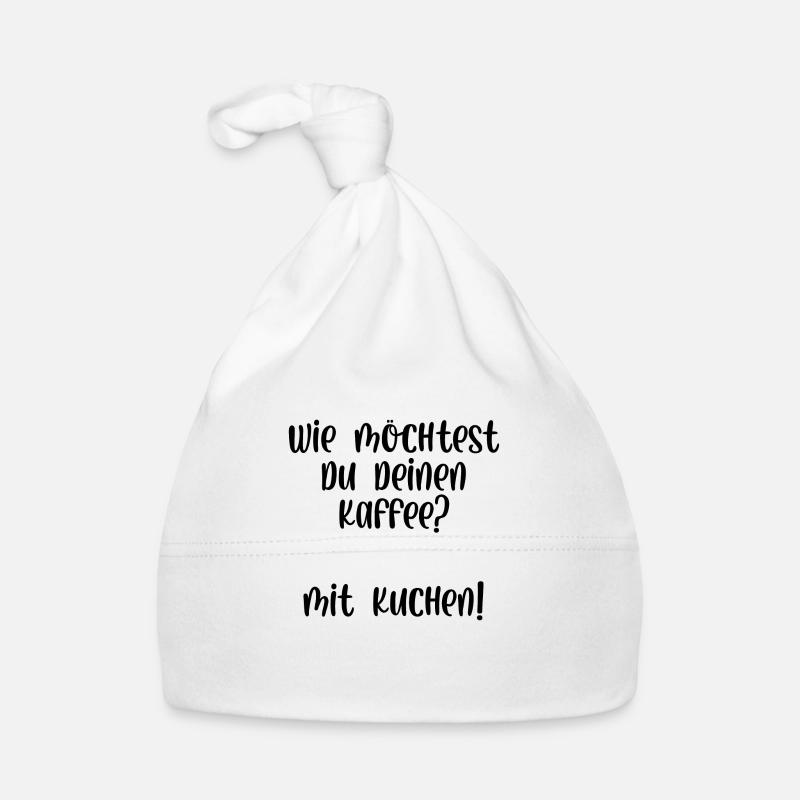 Wie möchtest du deinen Kaffee? Mit Kuchen! Baby Bio-Mütze