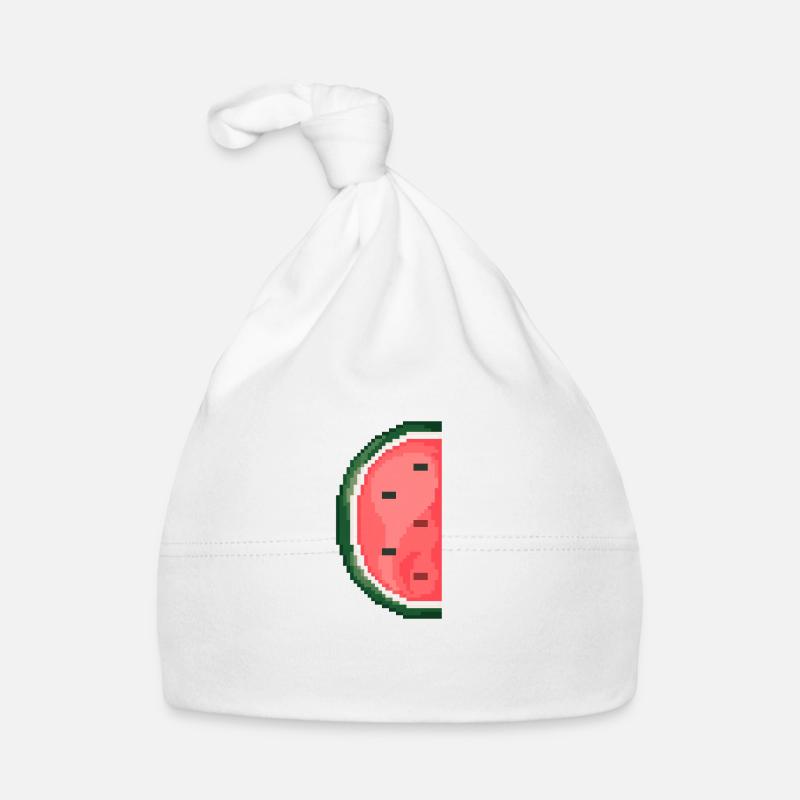 Pixel Art Melon Pattern Variant 1 Organic Baby Cap