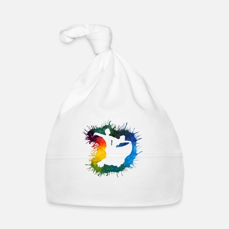 Standard Rainbow Dance Couple Watercolor Gradient Organic Baby Cap