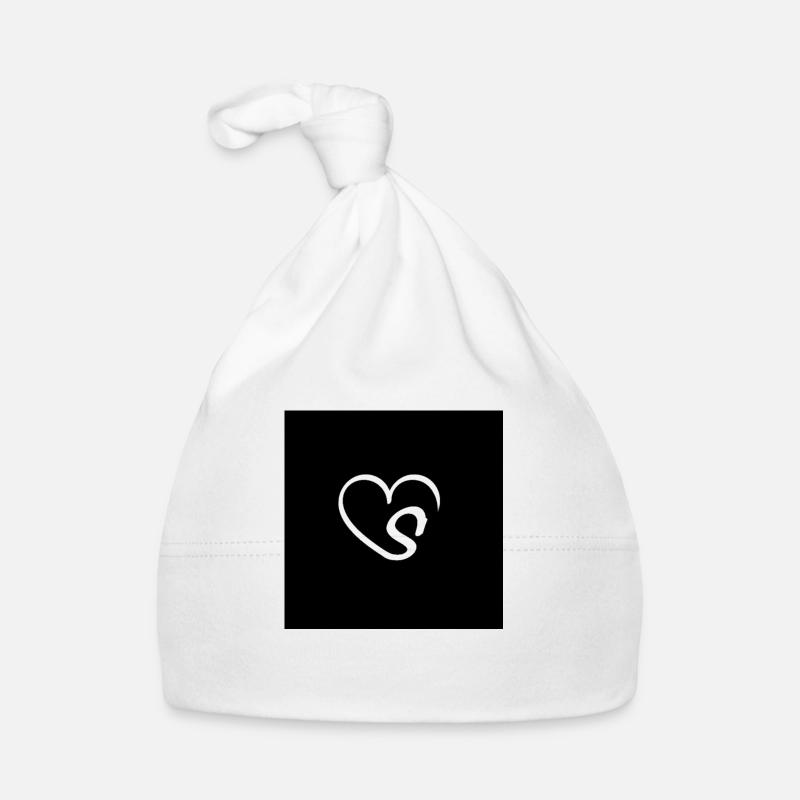 Herz mit Buchstabe Baby Bio-Mütze