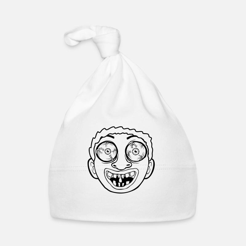 Creepy crazy horror face Organic Baby Cap
