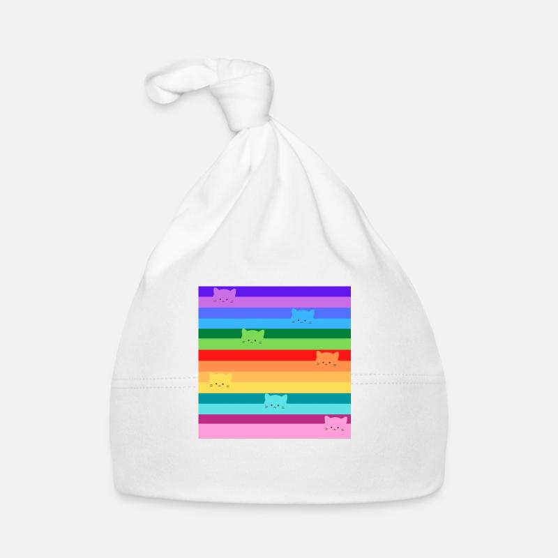 Rainbow cats Baby Bio-Mütze