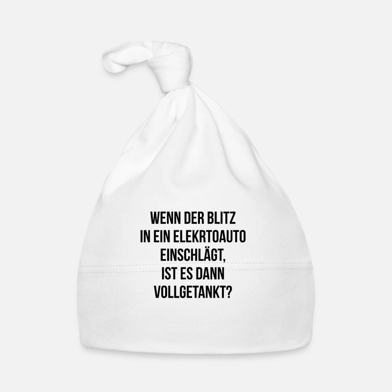 Wenn der Blitz in ein E Auto einschlägt getankt Baby Bio-Mütze