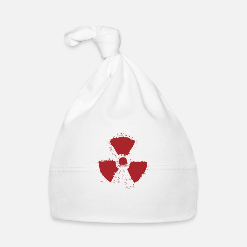 Splatter Radioactive Warning Symbol Organic Baby Cap