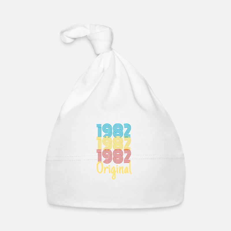 1982 Original / Cadeau d’anniversaire Bonnet bio Bébé