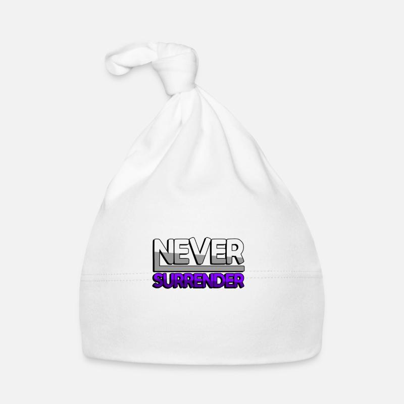 NEVER SURRENDER (Lila) - Gaming Baby Bio-Mütze