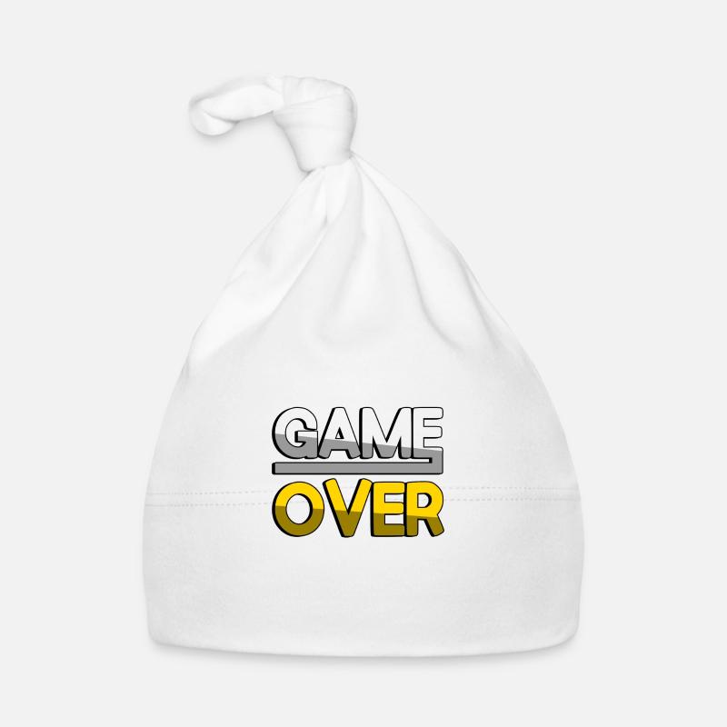 GAME OVER (Gelb) - Gaming Baby Bio-Mütze