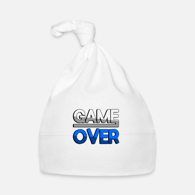 GAME OVER (Blau) - Gaming Baby Bio-Mütze