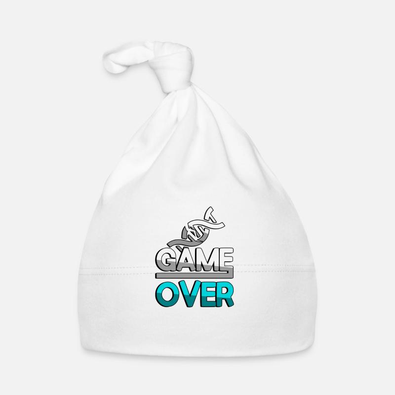 GAME OVER (Türkis) + DNA - Gaming Baby Bio-Mütze