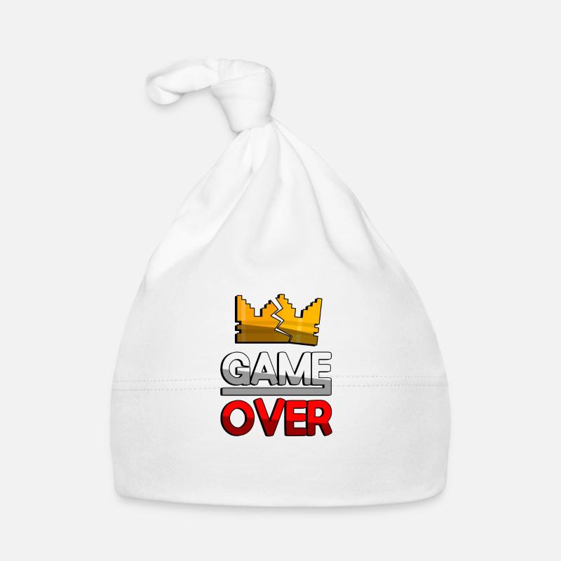 GAME OVER (Red) + King Crown - Gaming Organic Baby Cap