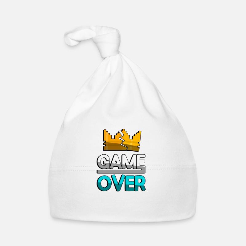 GAME OVER (Turquoise) + King Crown - Gaming Organic Baby Cap