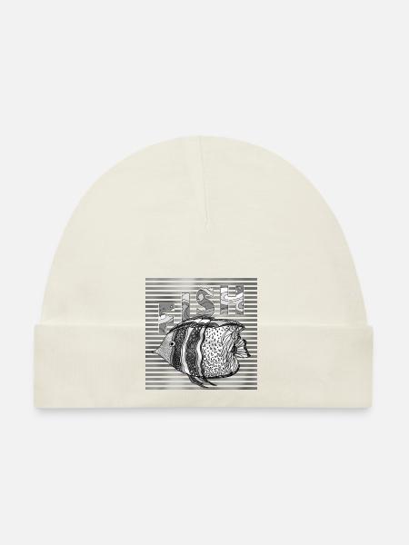 Poisson - Bonnet bio Bébé - blanc - Devant