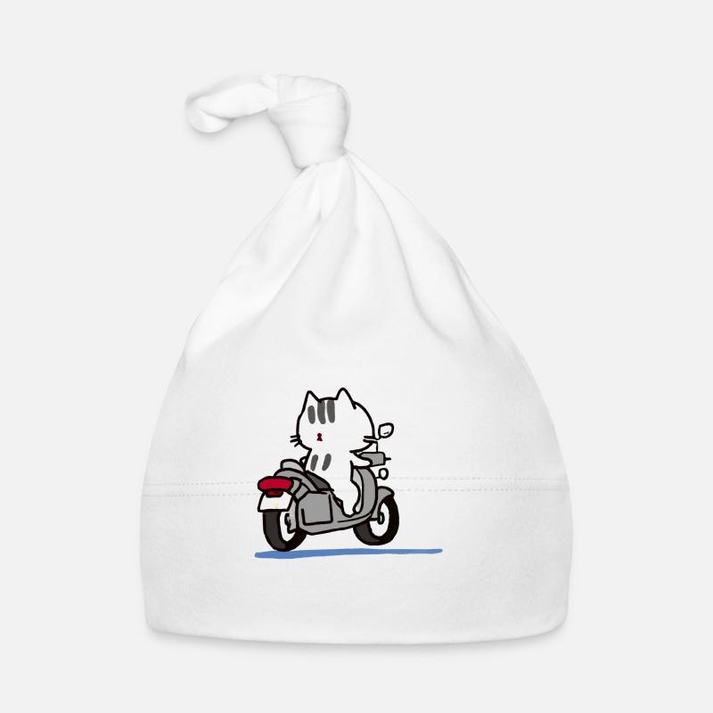 Un chat à moto Bonnet bio Bébé